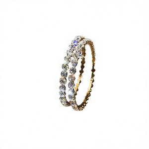 Serre-tête élégant en or blanc et strass pour femmes, accessoires de cheveux pour fête, bijoux de haute qualité - Product Image 1