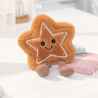 Lot mixte en gros : Peluche Étoile en forme de Biscuit, Adorable Animal en Peluche Thème Pâtisserie, Poupée Douce en Forme de Dessert/Biscuit, En Stock, Cadeau Festif