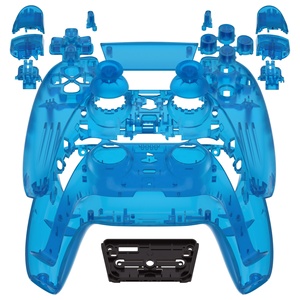 Coque complète pour manette PS5 avec boutons et capteur tactile, coque de remplacement personnalisée bleu clair, plaque avant et arrière - Product Image 3