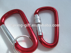 4 Piezas de Mosquetones de Aleación de Aluminio de 8cm/7cm/6cm/5cm, Anillo en D, Clip para Llavero, Gancho de Seguridad para Camping, Kit de Viaje al Aire Libre <span class=keywords><strong>GYH</strong></span> - Product Image 3