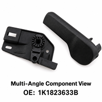 1K1823633B 1J1823533 Poignée de déverrouillage du capot noire LHD avec support compatible avec VW Golf 5 6 Jetta Passat B6 B7 CC Tiguan R-Line