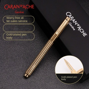 <span class=keywords><strong>Stylo</strong></span> Signature CaranDAche Importé <span class=keywords><strong>Plaqué</strong></span> <span class=keywords><strong>Or</strong></span> et Palladium pour Hommes/Femmes – Haut de Gamme, Exquis, Idéal pour les Affaires - Product Image 2