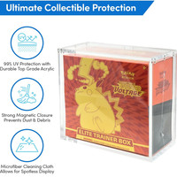 Étui de présentation magnétique en acrylique moderne et écologique Protection Elite pour les collectionneurs de Pokémon