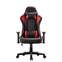 Chaises de jeu ergonomiques en cuir, Support lombaire réglable pour ordinateur de salon Pc