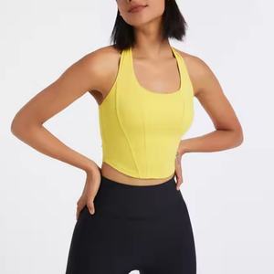 Custom <b>Women's</b> Sportive Wear Ladies Stretchy Casual <b>Sleeveless</b> <b>Shirt</b> Solid Color Gym <b>Women's</b> Tank Top - Product Image 3