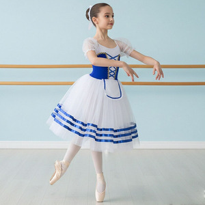 LILACDANCE JM646 Vestido <span class=keywords><strong>de</strong></span> Ballet Profesional Romántico con Tutú Largo <span class=keywords><strong>de</strong></span> Tul para Niñas, <span class=keywords><strong>Disfraz</strong></span> <span class=keywords><strong>de</strong></span> Bailarina con Estampado Luminoso - Product Image 1