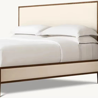 Mobilier de chambre à coucher au design moderne de style nordique Ensemble de lit de luxe Mobilier Lit moderne lit à double panneau en tissu
