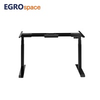 Bureau assis-debout motorisé ergonomique double EGROspace avec cadre de mobilier réglable en hauteur