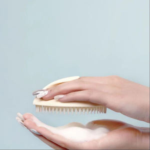 Cepillo de champú de silicona para <span class=keywords><strong>dientes</strong></span> suaves, cepillo de pelo redondo para desenredar el cuero cabelludo, cepillo de champú para limpieza de cabeza - Product Image 5