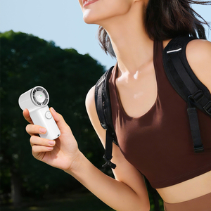 Travel Pocket <b>Fan</b> Ultra <b>Mini</b> 90g Thin Lightweight <b>USB</b> 5-Speed LED Display Strong Cooling Portable Handheld Wearable Neck Outdoor - Product Image 4