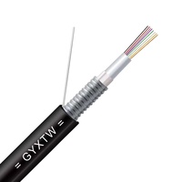 Cable de Fibra Óptica GYTXW de Alta Resistencia, 24 Núcleos, con Cubierta de PE Impermeable para Instalación en Ductos o Aérea
