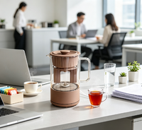 Bouilloire électrique numérique portable en verre, base rotative à 360 degrés, capacité de 600 ml, arrêt automatique pour la cuisine domestique
