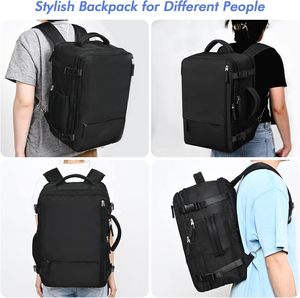 Mochila de mano <span class=keywords><strong>para</strong></span> hombres y mujeres, mochila de viaje negra aprobada por vuelo, mochila <span class=keywords><strong>para</strong></span> artículos personales en aviones - Product Image 4