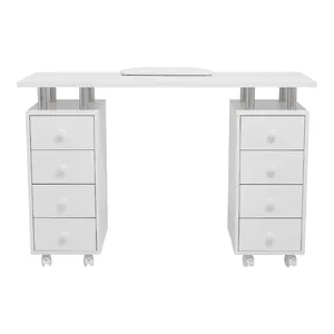 โต๊ะทำเล็บวอลท์ซิฟาย สำหรับร้านเสริมสวย พร้อมล้อเลื่อนและลิ้นชัก - Product Image 6