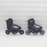 Patins à roulettes professionnels d'extérieur pour freestyle, châssis en aluminium noir en PVC, roulements ABEC-7, chaussures de roller imperméables de haute qualité