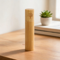 Botol Roller Kaca Bambu dengan Suara Super Bass dan Imersif, Perangkat Audio untuk Pesta, Kantor, Kamar Tidur, Speaker Stereo Botol Roller