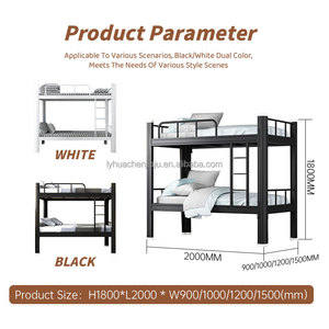 Estructura de Cama Metálica de Acero Resistente, Literas Dobles para Adultos, Muebles para Apartamentos, Dormitorios, Habitaciones Tipo <span class=keywords><strong>Loft</strong></span> - Product Image 2