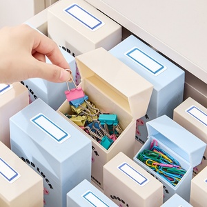 Cartoon Clear Plastic Flip Top <b>Storage</b> <b>Boxes</b> Plastic Organizer with Lid for Home Office <b>Kitchen</b> Bathroom Stackable Organizer Box - Product Image 3