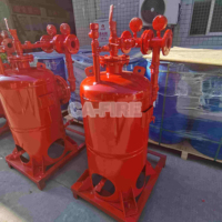 Réservoir vertical en mousse rouge CA-Fire avec système de proportionnement sous pression en acier au carbone pour équipement d'extinction d'incendie CCC ISO