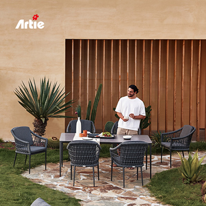 Artee mobilier de jardin chaise de Patio en aluminium loisirs hydrofuge balcon corde tissée chaise d'extérieur - Product Image 2