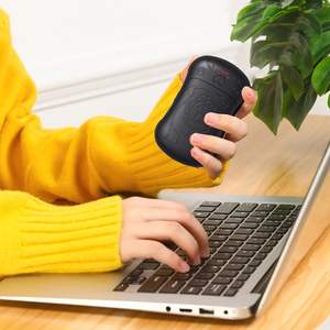 Oplaadbare handwarmer, 2-pack (zwart), WXX 2-in-1 elektrische handwarmer, 6000mAh draagbaar, dubbelzijdige veilige verwarming - Product Image 2