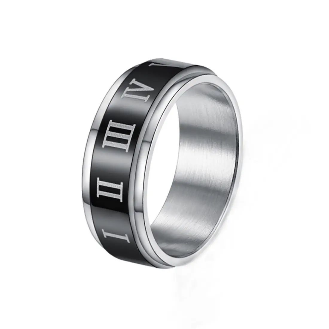 Cool ring Silver Finish Razor Ring Rotating Chain Ring Unisex Ring Gothic Ring Techwear Ring eBoy Ring Mens Ring Fidget Ring