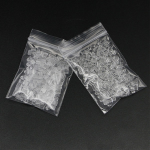 Tapones de resina plástica transparentes redondos para la fabricación de pendientes, componentes para la creación de joyas - Product Image 3
