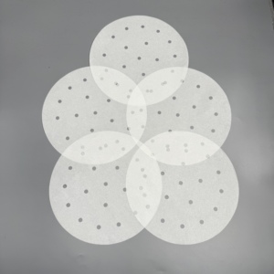 Papier de cuisson jetable rond antiadhésif de qualité professionnelle pour friteuse à air, idéal pour la cuisson à la vapeur des dim sum, des pains et des raviolis - Product Image 6