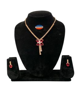 AD776 élégant classique collier boucles d'oreilles ensemble élégant bijoux de mode pour les fêtes anniversaires événements traditionnels pour les cadeaux - Product Image 4