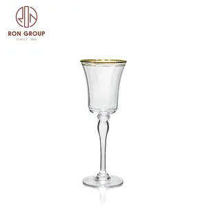 价格便宜的酒店宴会婚礼玻璃器皿饮料红酒威士忌香槟长笛杯玫瑰金酒杯