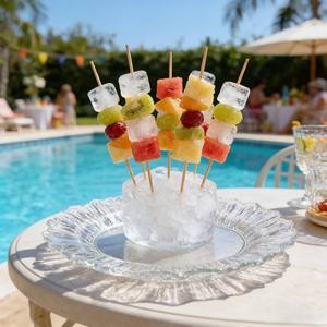 Assiettes en plastique jetables transparentes robustes, texture martelée, bord ondulé, pour mariage, restauration, banquet, vente en gros - Product Image 6