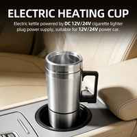 Mug chauffant électrique Alpicool à double paroi en acier inoxydable pour voiture et bureau