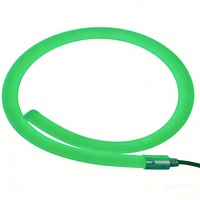Lampu Strip LED Neon Hitam 360 Luminous D22, Tabung Neon Fleksibel Hitam, Kontrol DMX, Lampu Tali Neon Hitam
