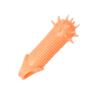 Anillo para pene de goma suave con púas y manga extendida para estimulación adulta - Product Image 3