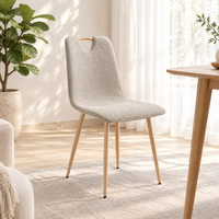Chaise de salle à manger moderne en gros B2B, certifiée E0, avec cadre durable et assise en tissu, hauteur réglable, pour hôtels et écoles, commande en gros