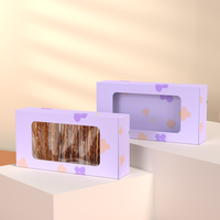 Boîtes en papier écologiques pour fêtes, sushis, fruits, chocolats, biscuits, desserts, emballages de traiteur avec fenêtre
