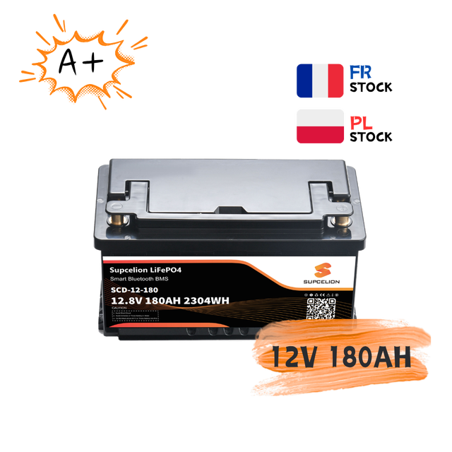 SUPCELION 12V 180Ah 24V 36V LiFePO4 Battery 100Ah-400Ah Heating Bluetooth BMS  Deep Cycle  Under RV Seat Design