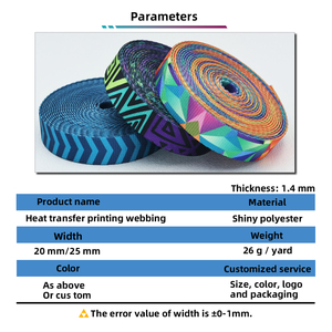 Vendita calda di 2cm poliestere stampa a sublimazione tessitura ad alta tenacità per collare cane borse al guinzaglio scarpe per la casa cinture tessili - Product Image 3