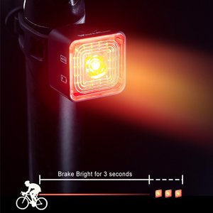 Kit d'éclairage extérieur rechargeable pour vélo, phares et feux arrière modifiés, accessoires de vélo, lumières à détection de freinage - Product Image 2