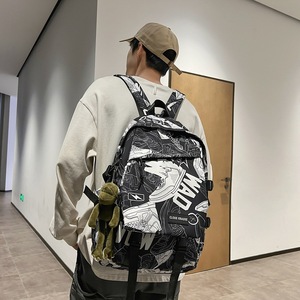 <b>Student</b> <b>Backpack</b> Large Capacity Graffiti Style 18 In Unisex School Education Spring 2024 - Product Image 4