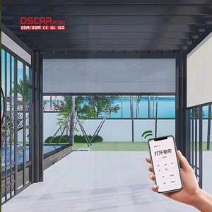 Auvents de patio fermés, panneaux latéraux, matériau en poly-sail, protection de la vie privée, protection contre les intempéries, <span class=keywords><strong>moustiquaire</strong></span>, <span class=keywords><strong>volet</strong></span> roulant - Product Image 1