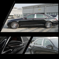 Garniture de vitre latérale chromée de luxe moderne pour Mercedes-Benz Classe S W221 à W222 W223, accessoires extérieurs, garniture de vitre chromée pour voiture