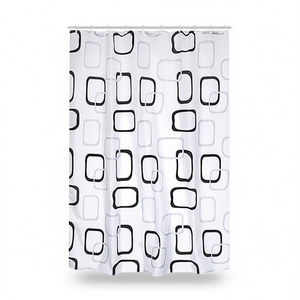 Cortina de ducha de tela de poliéster con patrón geométrico, decoración para baño, 180x200 cm - Product Image 2