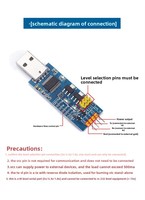 Placa Adaptadora USB a TTL, Niveles Lógicos de 5V/33V/18V, Cable de Descarga y Programación, Módulo Serial FT232RL