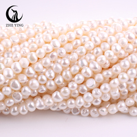 Perles d'eau douce naturelles en forme de demi-rond de 5-6 mm 3A en gros, perles en vrac pour la fabrication de bijoux, blanc/rose/violet