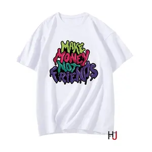 Geld Verdienen Geen Vrienden Print T-Shirt Zomer Dames Korte Mouw Vrijetijdspop Dames Dames T-Shirts