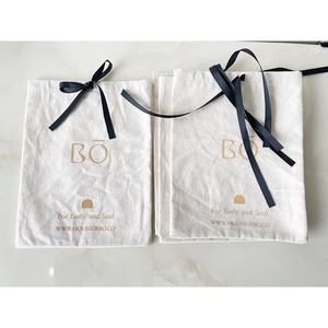 Bolsa ecológica reutilizable reciclable, cordón de algodón natural, blanca, con impresión de logotipo, barata, venta al por mayor - Product Image 6