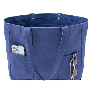 <span class=keywords><strong>2</strong></span> ön cepler ve dizüstü bilgisayar kılıfı ile büyük yardımcı 16 Oz tuval Tote öğretmen çantası - Product Image 2