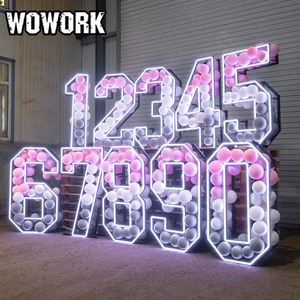 WOWORK party decoro tavolo da lettere in ferro con top uno amore forma personalizzata di colore per la decorazione della festa di compleanno di nozze - Product Image 4