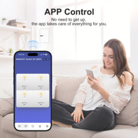 Interrupteur mural intelligent Zigbee DIY avec écran d'affichage et panneau en verre, compatible Tuya Alexa Google Home, 1 à 4 gangs